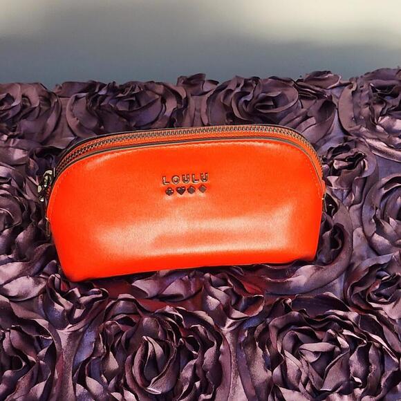 LOULU Petite Geometric Red Cosmetics Pouch - Picture 2 of 7